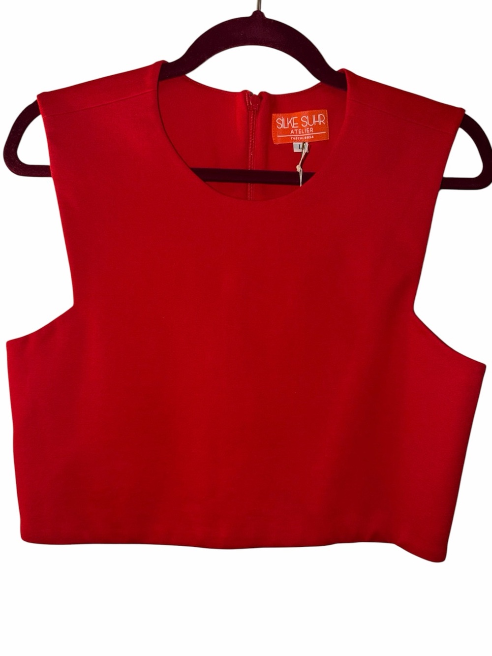 Red Sleeveless Crop Top